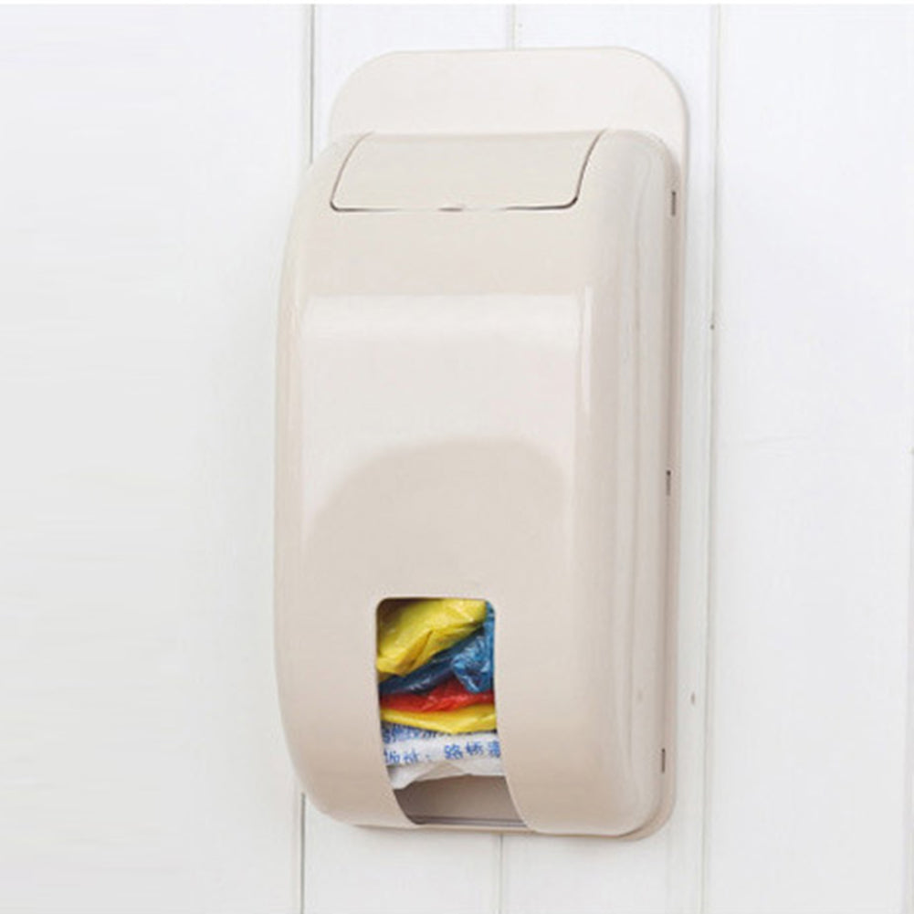 Candy Color Plastic Self-Adhesive Wall-mounted Garbage Bag Storage Box Container