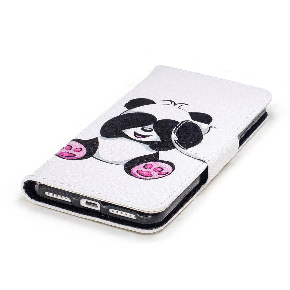Huawei Y5II Case Pattern Printed Flip Magnetic Wallet Card Slot Soft Protective Cover for Huawei Y5II