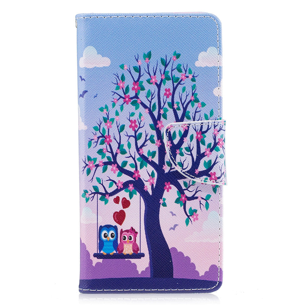 Sony Xperia XA1 Case Pattern Printed Flip Magnetic Wallet Card Slot Soft Protective Cover for Sony Xperia XA1