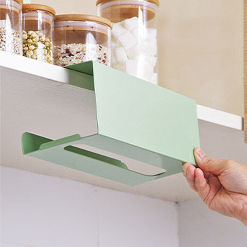Tissue Paper Holder Iron Storage Case Frame Home Kitchen Cabinet Hanging Box