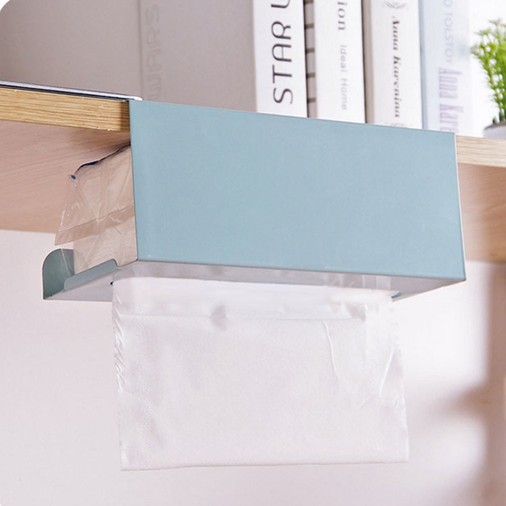 Tissue Paper Holder Iron Storage Case Frame Home Kitchen Cabinet Hanging Box