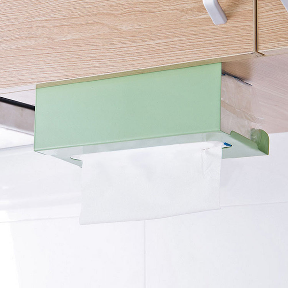Tissue Paper Holder Iron Storage Case Frame Home Kitchen Cabinet Hanging Box