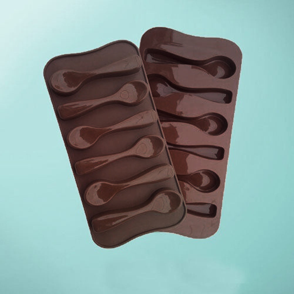 Silicone Spoon Baking Mold Biscuit Chocolate Fondant Cake Mold Kitchen Tool
