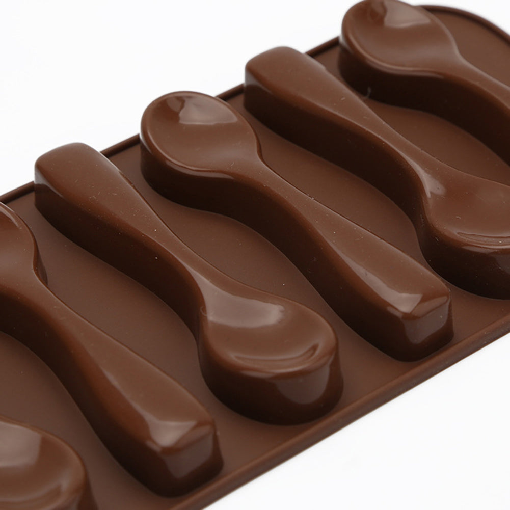 Silicone Spoon Baking Mold Biscuit Chocolate Fondant Cake Mold Kitchen Tool