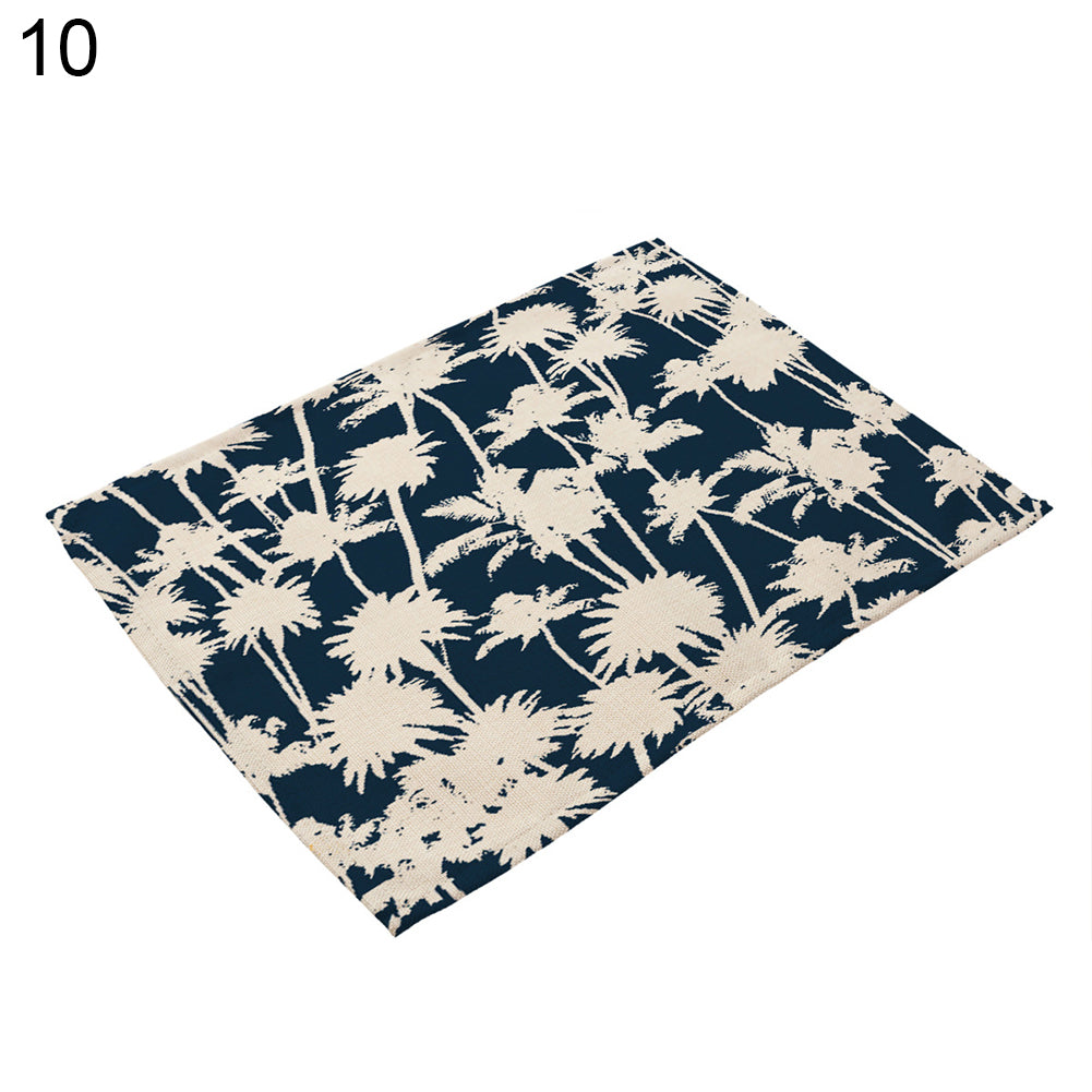 42x32cm Coconut Tree Pattern Dining Table Mat Insulation Placemat Home Decor