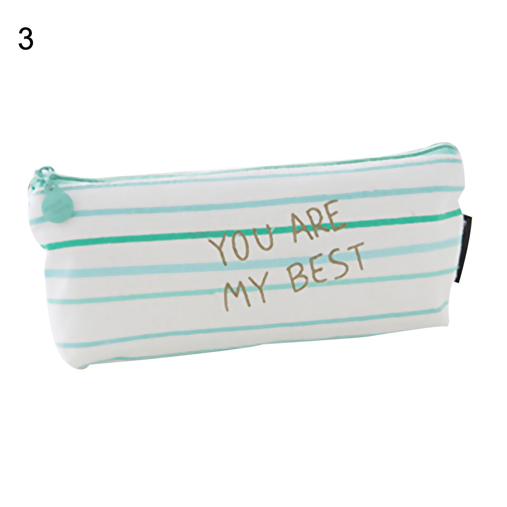 Fresh Style Mini Polka Dot Canvas Pencil Bag Stationery Storage Organizer Pouch