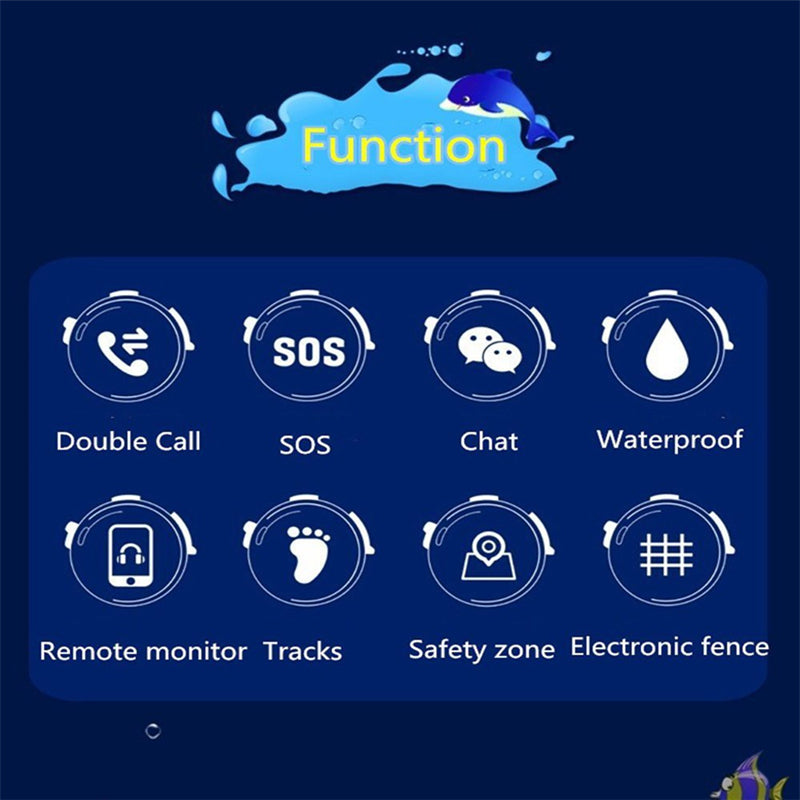 Kids Smart Watch Waterproof Watch SOS Call WIFI Location Device Tracker Kids Safe Anti-Lost Monitor