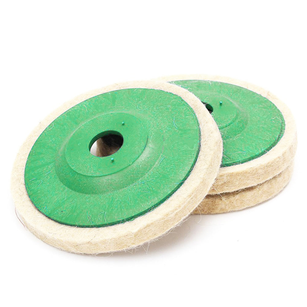 3Pcs Polishing Grinding Wheels Felt Wheel Set 100mm 4inch Buffing Discs Pads