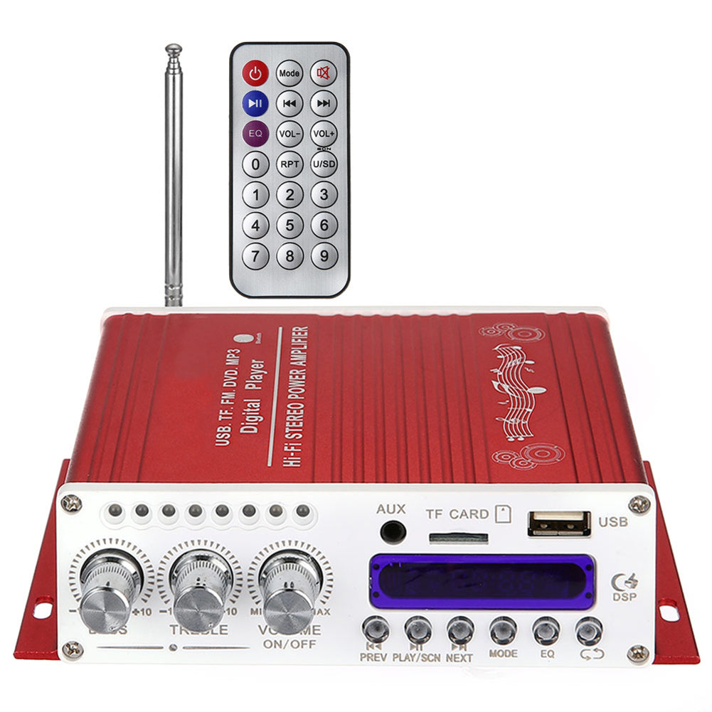 Mini Bluetooth Hi-Fi Class-AB Stereo Super Bass Digital Audio Power Amplifier