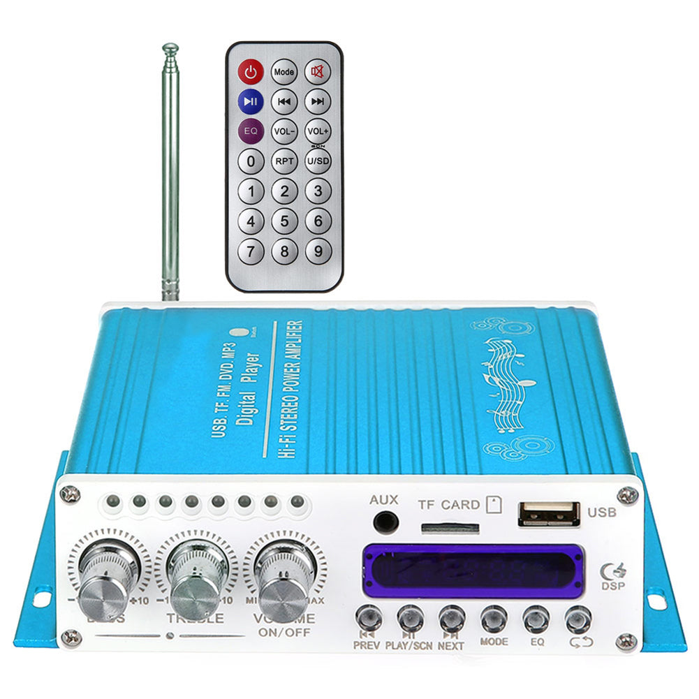 Mini Bluetooth Hi-Fi Class-AB Stereo Super Bass Digital Audio Power Amplifier