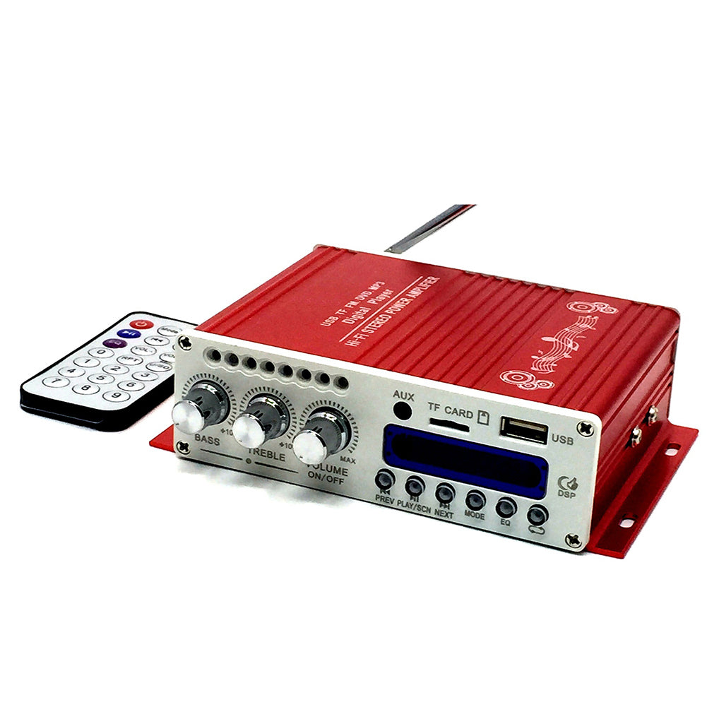 Mini Bluetooth Hi-Fi Class-AB Stereo Super Bass Digital Audio Power Amplifier