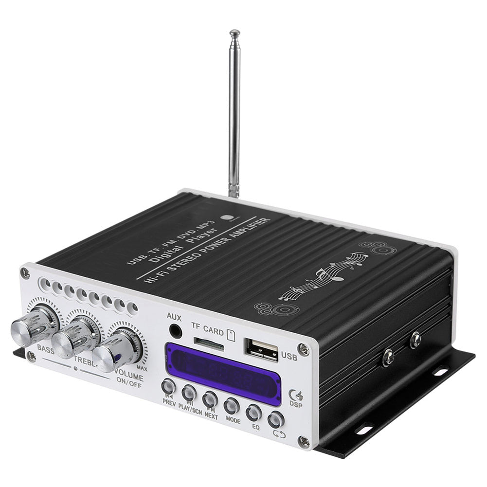 Mini Bluetooth Hi-Fi Class-AB Stereo Super Bass Digital Audio Power Amplifier