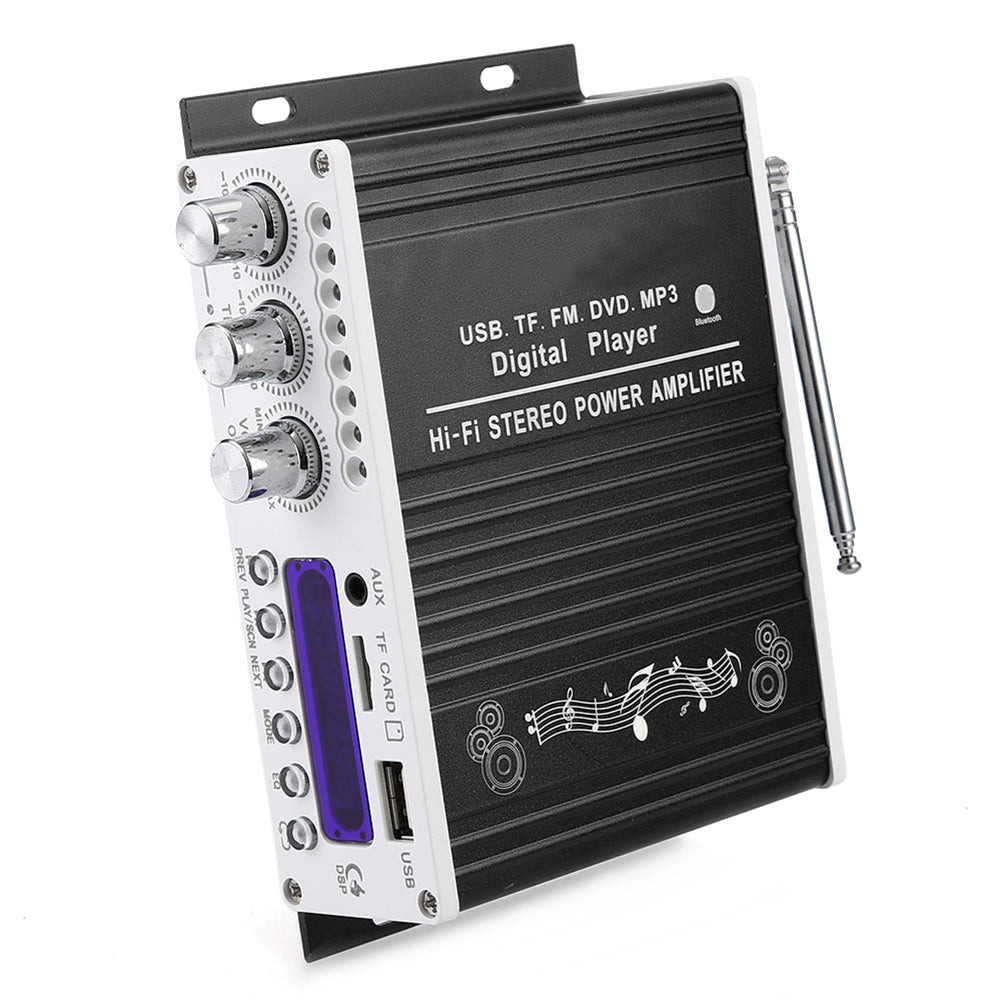 Mini Bluetooth Hi-Fi Class-AB Stereo Super Bass Digital Audio Power Amplifier