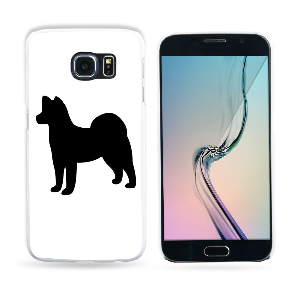 Shiba Dog Silhouette Case Back Cover for iPhone X (10) 8 Plus Samsung Galaxy S8