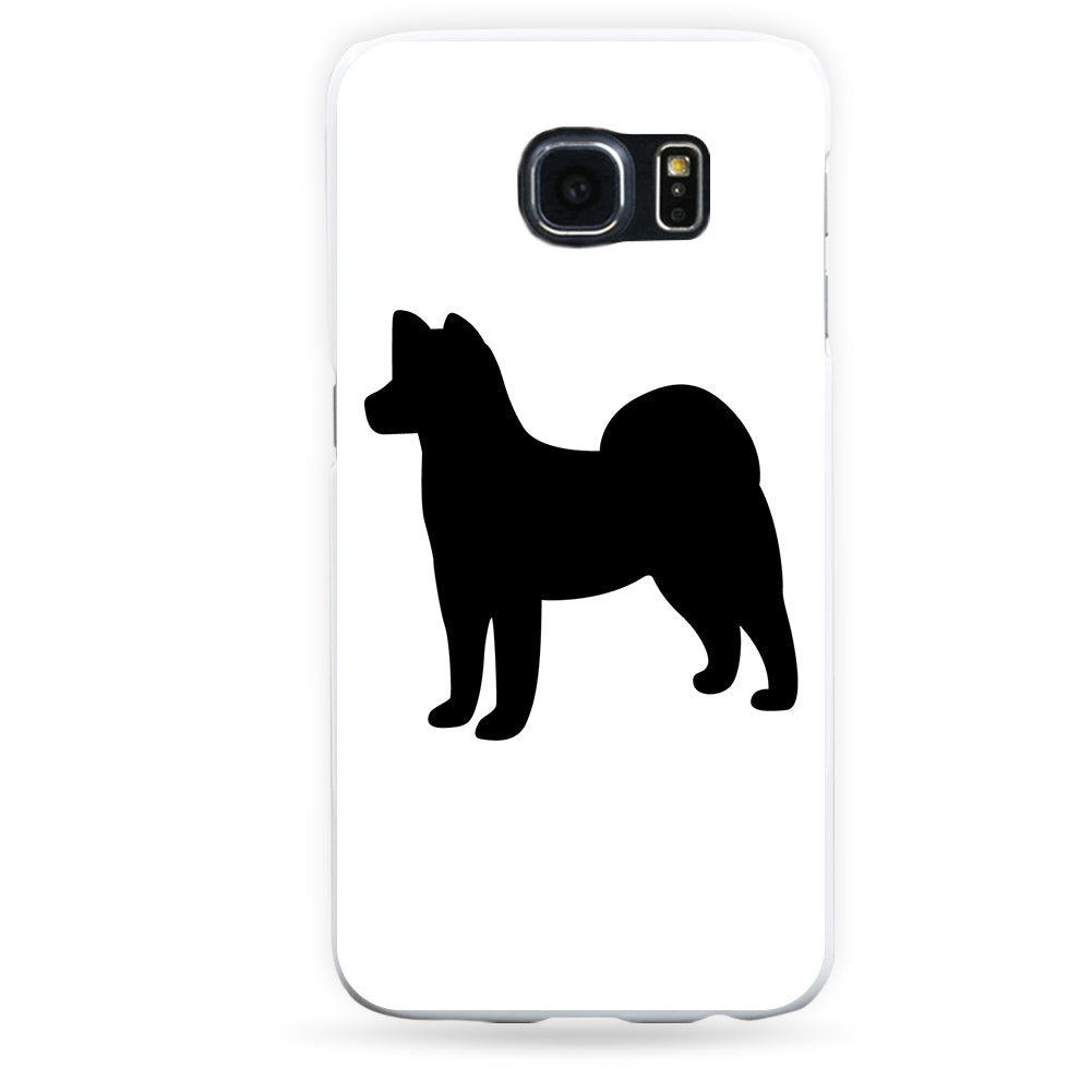 Shiba Dog Silhouette Case Back Cover for iPhone X (10) 8 Plus Samsung Galaxy S8