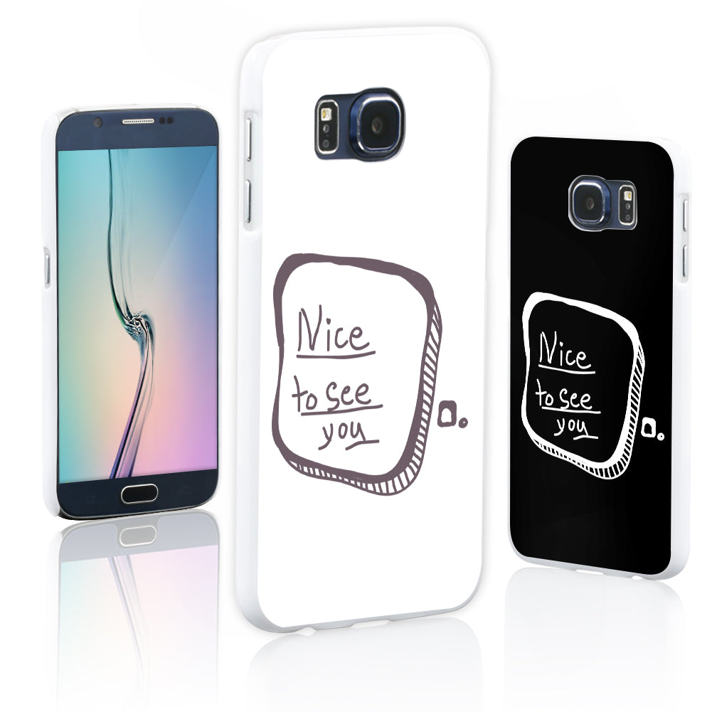 Nice to See You Letters Case Cover for iPhone X (10) 8 Plus Samsung Galaxy S8