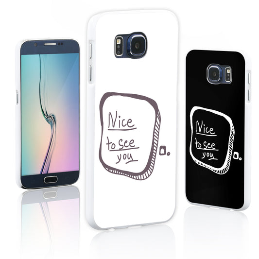 Nice to See You Letters Case Cover for iPhone X (10) 8 Plus Samsung Galaxy S8