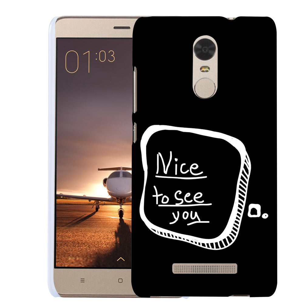 Nice to See You Letters Case Cover for iPhone X (10) 8 Plus Samsung Galaxy S8