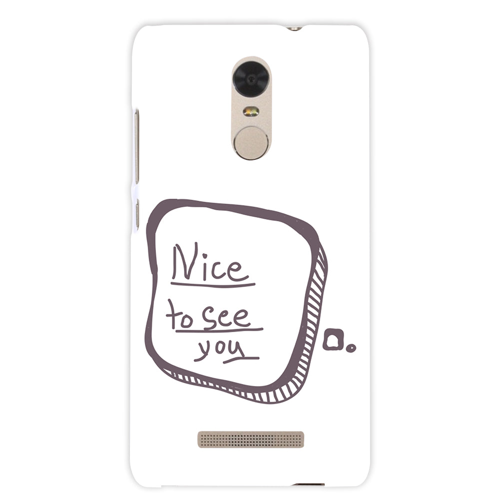 Nice to See You Letters Case Cover for iPhone X (10) 8 Plus Samsung Galaxy S8