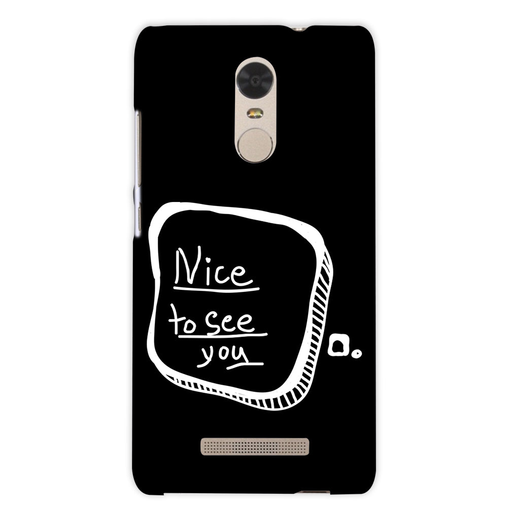 Nice to See You Letters Case Cover for iPhone X (10) 8 Plus Samsung Galaxy S8