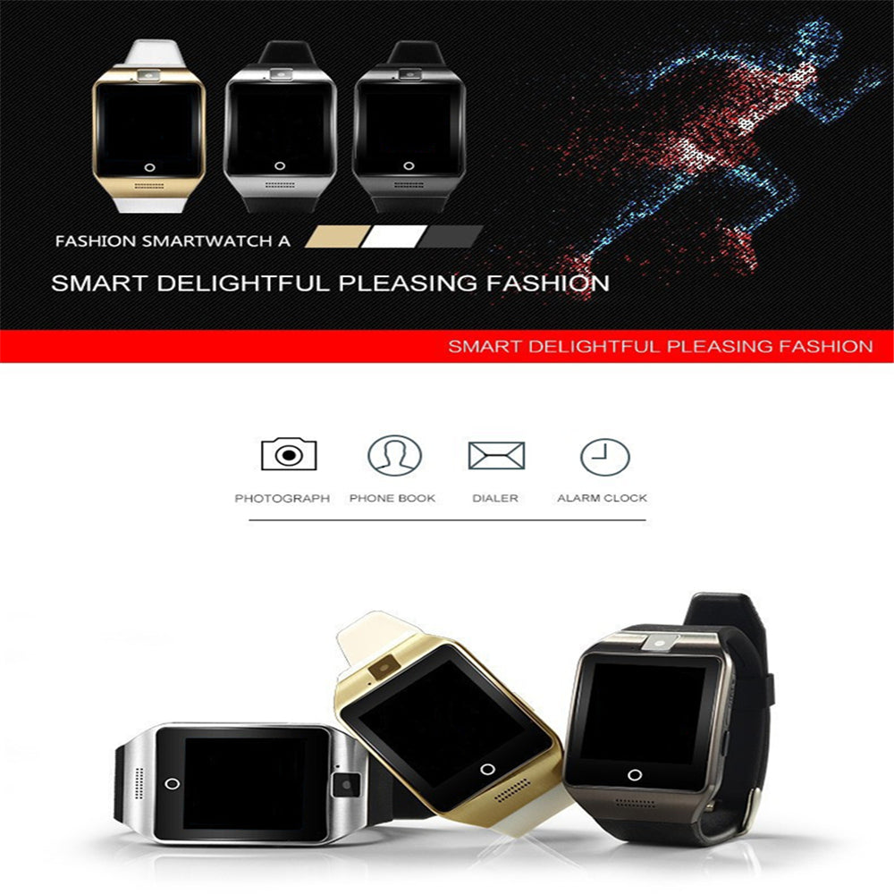 Newest Q18 Smart Watch Bluetooth Smartwatch Phone with Camera TF/SIM Card Slot for Android Samsung Galaxy SONY,LG,Huawei