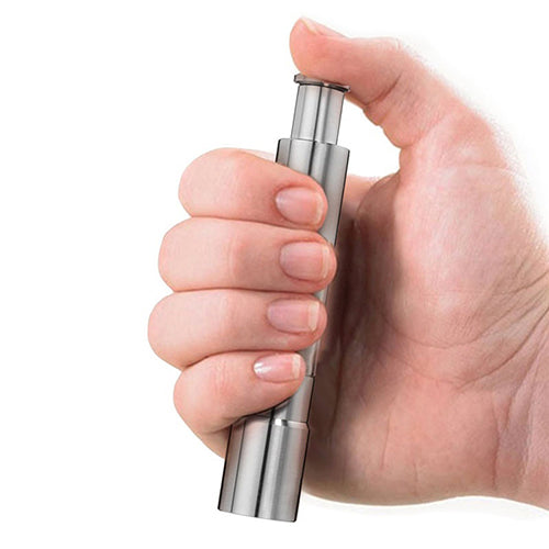Kitchen Stainless Steel Manual Thumb Push Salt Spice Sauce Grinder Pepper Mill