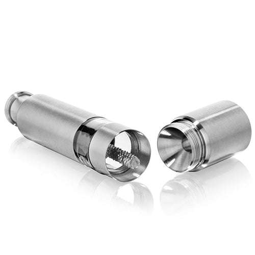 Kitchen Stainless Steel Manual Thumb Push Salt Spice Sauce Grinder Pepper Mill