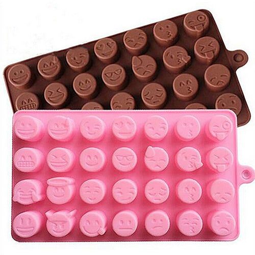Silicone Ice Candy Cute Emoji Baking Expression Chocolates Cake Mold DIY Mould