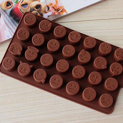 Silicone Ice Candy Cute Emoji Baking Expression Chocolates Cake Mold DIY Mould