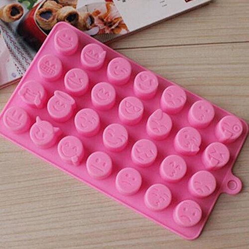 Silicone Ice Candy Cute Emoji Baking Expression Chocolates Cake Mold DIY Mould