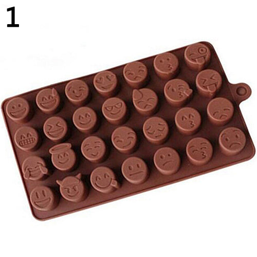 Silicone Ice Candy Cute Emoji Baking Expression Chocolates Cake Mold DIY Mould