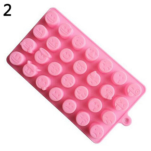 Silicone Ice Candy Cute Emoji Baking Expression Chocolates Cake Mold DIY Mould