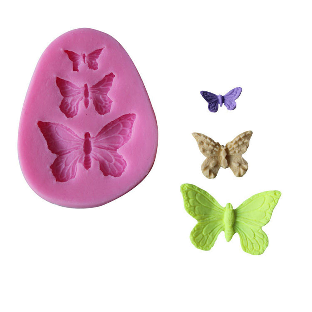 3D Butterfly Silicone Fondant Cake Mold Soap Chocolate Kitchen Tool Sugar Mould