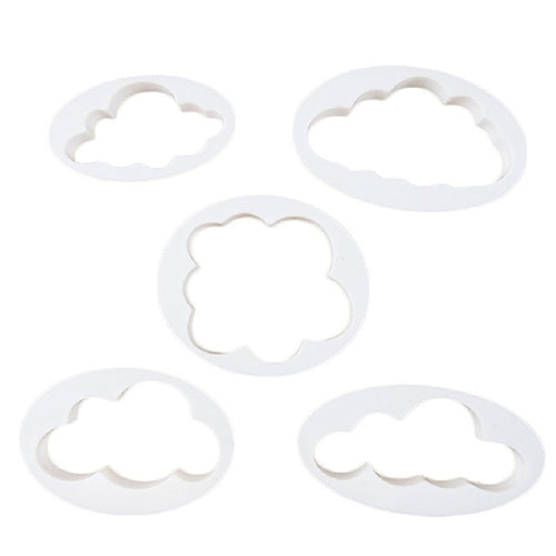 5Pcs Cute Cloud Plastic Fondant Cutter Cake Molds Moulds Cake Decorating Tools