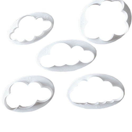 5Pcs Cute Cloud Plastic Fondant Cutter Cake Molds Moulds Cake Decorating Tools