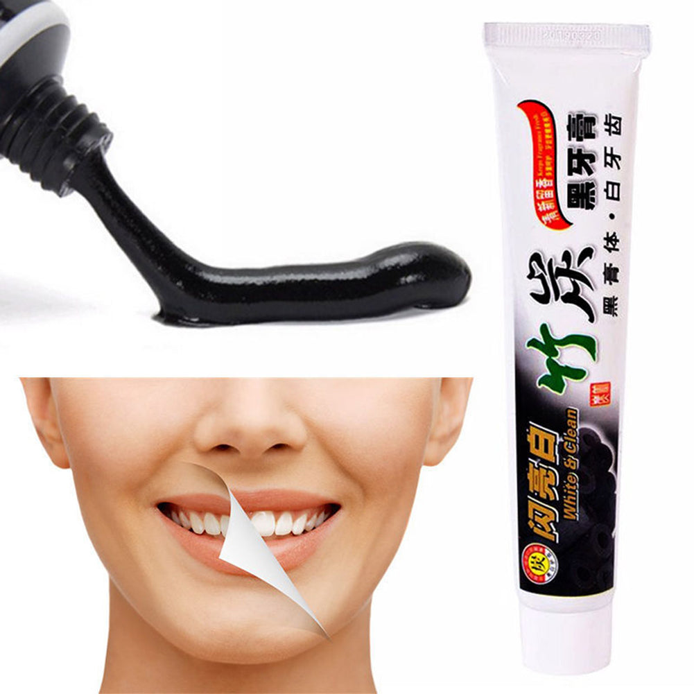 100g Pro Bamboo Charcoal Teeth Whitening Remove Dental Stains Black Toothpaste