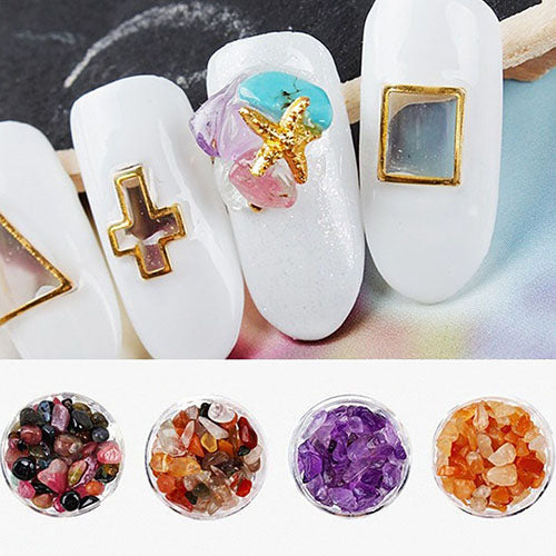 12 Colors/Set Fashion Quartz Rhinestone Turquoise Acrylic Nail Art Decoration