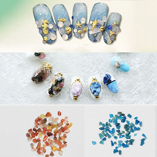 12 Colors/Set Fashion Quartz Rhinestone Turquoise Acrylic Nail Art Decoration