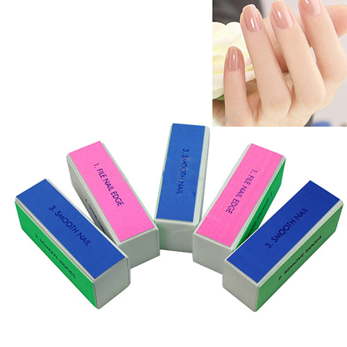 Fashion 5 Pcs Nail Art Manicure 4 Way Shiner Buffer Buffing Block Sanding File