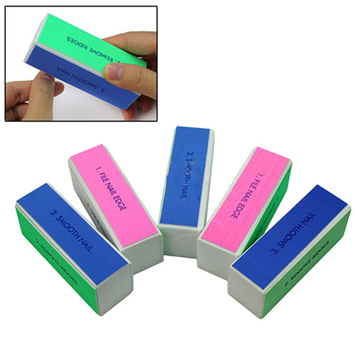 Fashion 5 Pcs Nail Art Manicure 4 Way Shiner Buffer Buffing Block Sanding File
