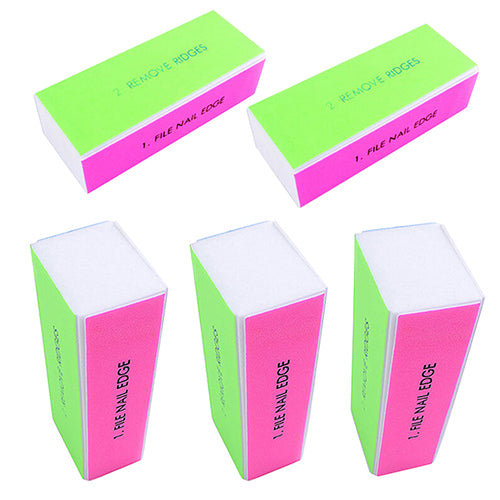 Fashion 5 Pcs Nail Art Manicure 4 Way Shiner Buffer Buffing Block Sanding File