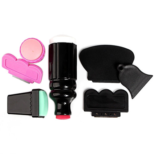 Large Small Scraper Nail Art Stamping Plate  Double Ended Stamper Image Tool