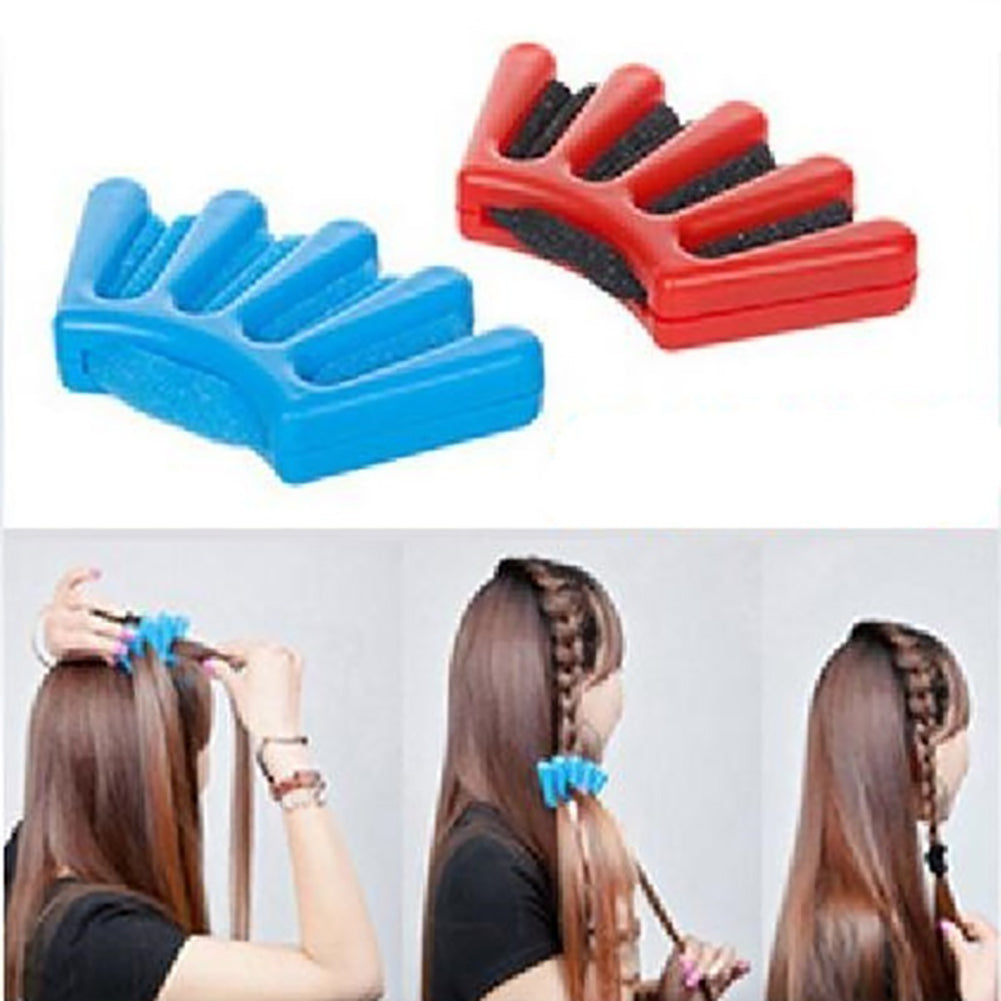 Hair Braider Sponge French Braid Plait Twist Hair Styling DIY Tool Holder Clip