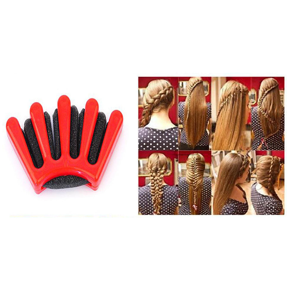 Hair Braider Sponge French Braid Plait Twist Hair Styling DIY Tool Holder Clip