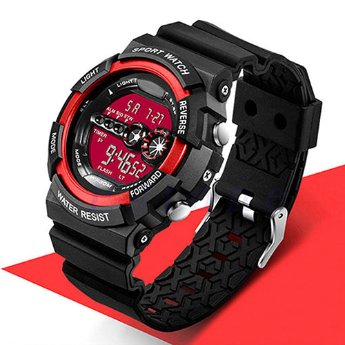 Men's LED Luminous Digital Date Alarm Waterproof Sports Quartz Wrist Watch
