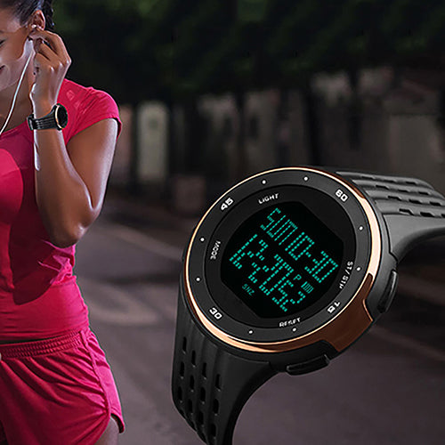 Men's Sports Casual Waterproof Stopwatch Week Date Display Digital Wrist Watch