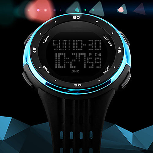 Men's Sports Casual Waterproof Stopwatch Week Date Display Digital Wrist Watch