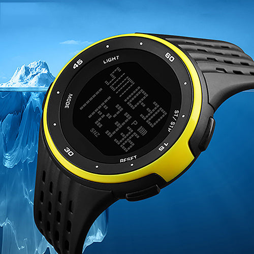 Men's Sports Casual Waterproof Stopwatch Week Date Display Digital Wrist Watch