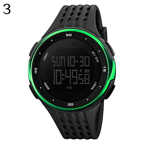 Men's Sports Casual Waterproof Stopwatch Week Date Display Digital Wrist Watch