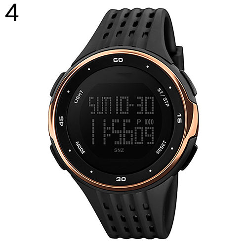 Men's Sports Casual Waterproof Stopwatch Week Date Display Digital Wrist Watch